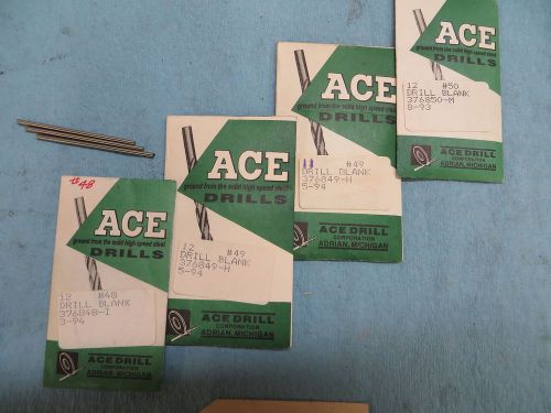 47 ace jobber drill blanks  #48 - #49 - #50   usa  *1366* for sale