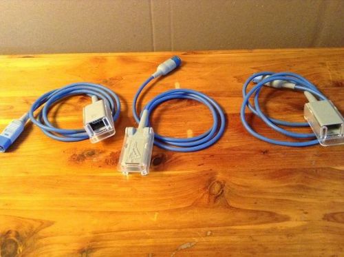 PHILIPS AGILENT HEWLETT PACKARD  M1943A PULSE OX TRUNK CABLES QTY 3 VERY GOOD