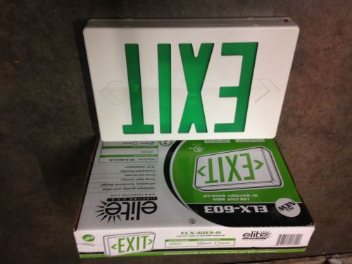 ELX-603-G Elite Lighting Exit Light NIB