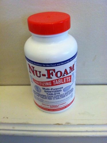 Nu-Foam Sanitizing Tablets  100 per jar. NEW