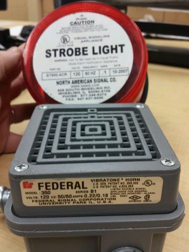 Federal 350 120v Siren With StrobeLight