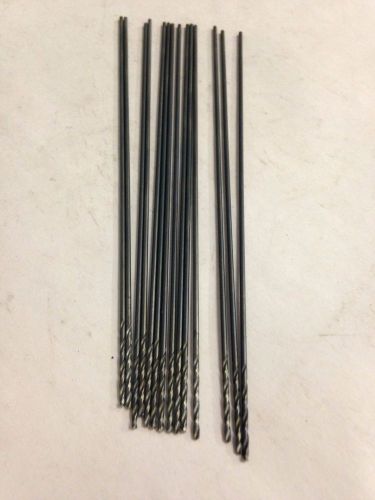 LONG HI SPEED SPIRAL DRILLS, LOT SIZE 13, DRILL SIZE 1/16 - .0625, 6&#034; LONG