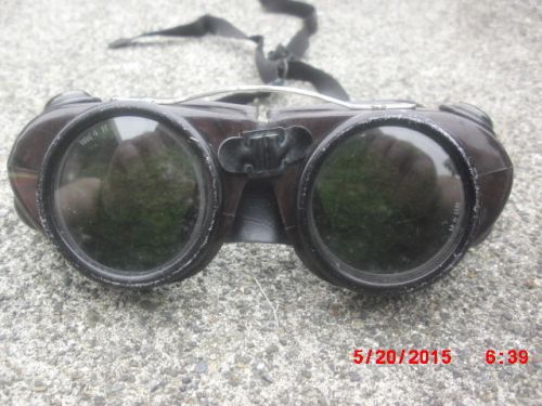 Vintage Welding Goggles GlassLeather Eye Protection Welder Safety Wilson ww-4h