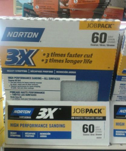 3x Norton sandpaper - 20 pack - 60 grit