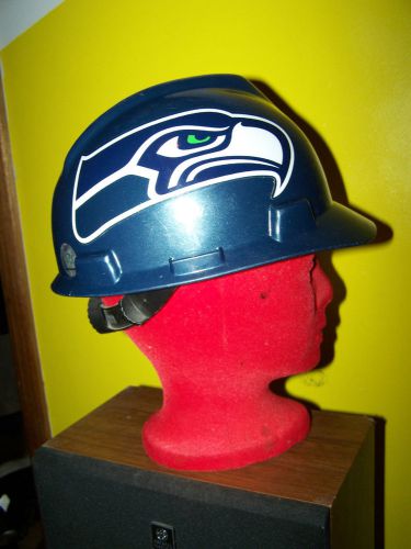 2003 msa nfl football seattle seahawks safety construction helmet cap hard hat for sale