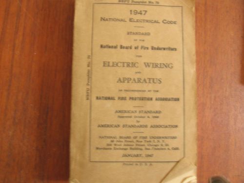 vintage 1947 National Electric Code book + 1953 Grading Rules