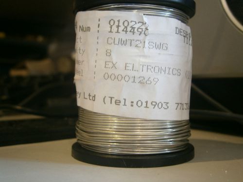 TINNED COPPER WIRE , 21 SWG , 0.813 M , 4 ROLLS , 2 KG. NEW OLD STOCK.