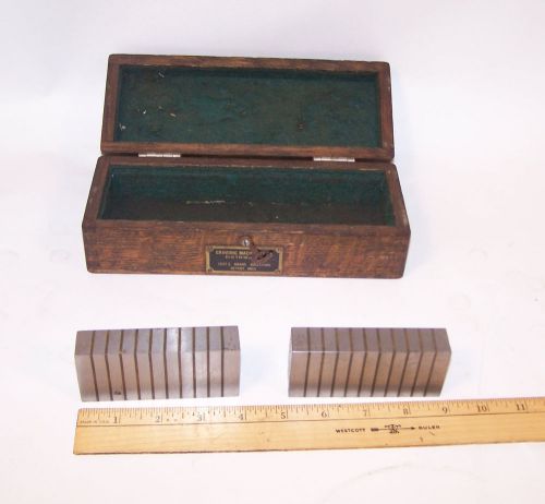 (Set of 2) George Scherr Machinist Transfer Parallel Blocks in Wooden Case