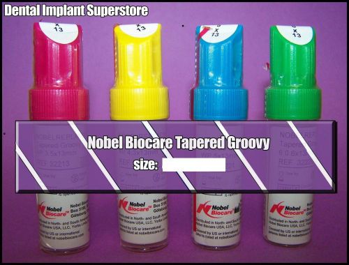 Nobel Replace Tapered Groovy Dental Implant - Nine 3.5mm assorted - Expire 2016