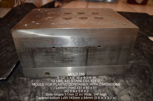 52 lb 420SS Injection Mould Mold 256 for Plastic Container 151mm x 93mm x 51mm