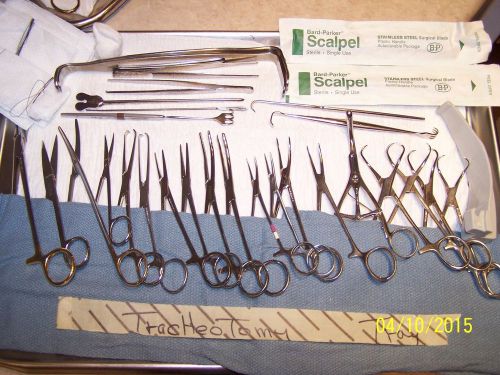 32 PIECE TRACHEOTOMY TRAY SURGERY SET HIGH QUALITY GERMAN SURGICAL INSTRUMENTS