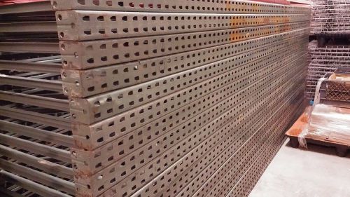 Entire Lot of Pallet Racking ** Uprights, Beams, Wire Decking Warehouse Shelving