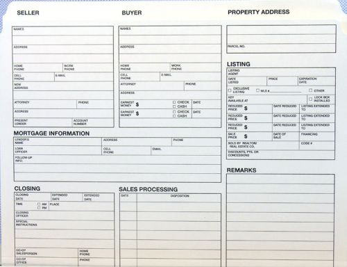 500 REAL ESTATE FILE FOLDER W/CHECKLIST LETTER SIZE