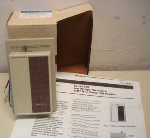 JOHNSON CONTROLS T58EA-1C LOW VOLT THERMOSTAT *NEW IN A BOX* with Instructions!