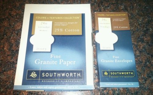 SOUTHWORTH Fine Granite Paper 24lb Color Textures Collection envelopes and sheet