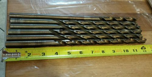 1/2&#034; EXTRA LONG DRILL BITS, 12&#034;  LENGTH, 9&#034; FLUTE, COBALT, HSCO Made in the USA