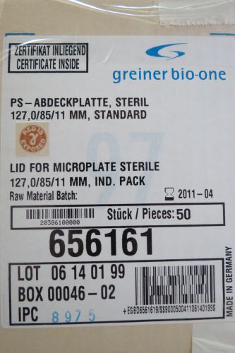 Qty 50 Greiner Bio-One 96-Well Plate Lids Standard Clear Polystyrene # 656161