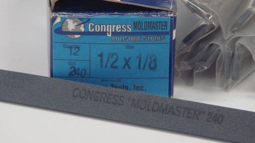 Congress Polishing Stone  Moldmaster 1/2x1/8x6 240 grit Hard Silicon Box  of 12
