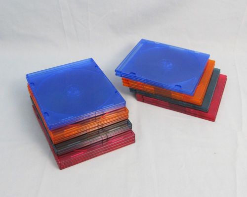 Slim CD/DVD Case - Lot of 20 Multi Color