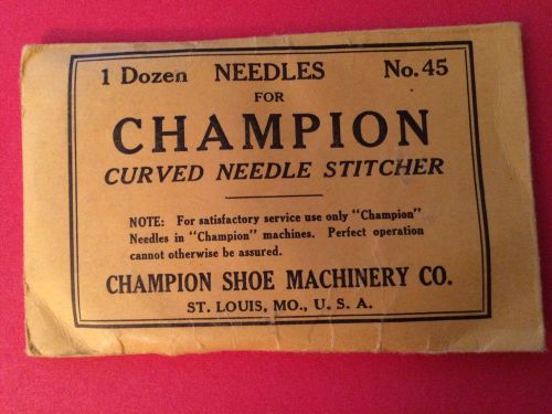 Champion Stitcher Curved Needles One Dozen Number 45 Landis