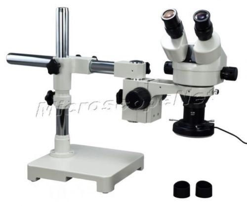 Heavy 2.1X-45X Binocular Boom Stereo Zoom Microscope +144 LED Ring Light New
