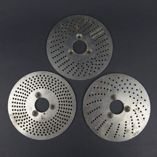 Set of three machinist 5&#034; discs  with 1&#034; hole.