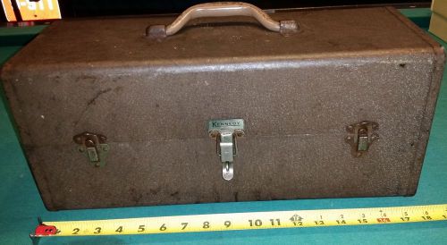 Vintage Kennedy Kits BROWN Metal Fishing Tool Box Chest storage Machinist tote