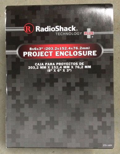 New box of 5 radio shack project enclosure 8x6x3 abs plastic #270-1809 for sale