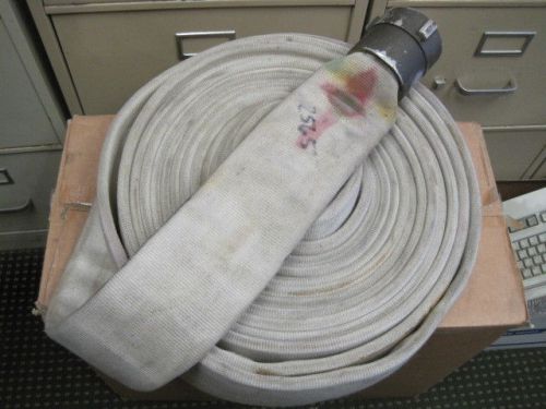 USED  UNTESTED FIRE HOSE 2.5&#034; X 50 FT W/ALUMINUM COUPLINGS