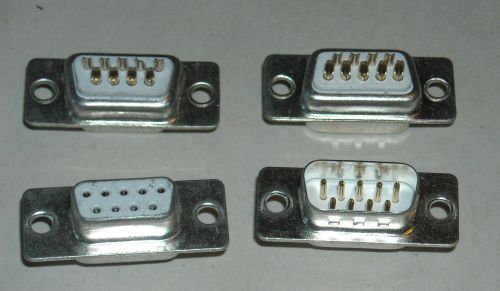 30 pcs DE-9 male female plug pairs 9 pin D-subminiature NOS