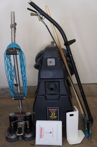 Rotovac cfx ranger 250 psi 27 gal., powerwand carpet extractor, cleaning machine for sale