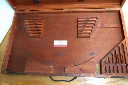 Starrett 724ZZ-24 wood case for 724LZ-24 18&#034;-24&#034; Micrometer Set Tubular Bow Type