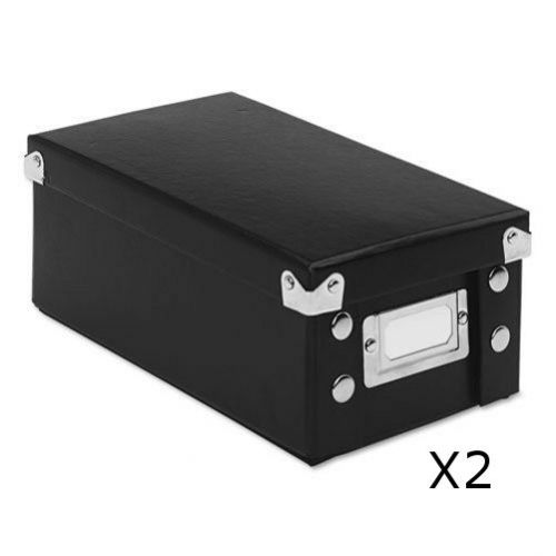 Snap-N-Store 3x5 Index Card Box, (X2) - Black