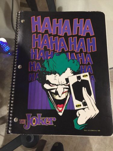 The Joker School Notebook 1989 DC Comics Vintage Paper Never Used Wireless