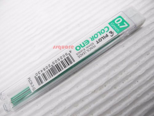 Green, Pilot PLCR-7 Color Eno 0.7mm Coloured Pencil Leads (1 Tube =6 Leads)