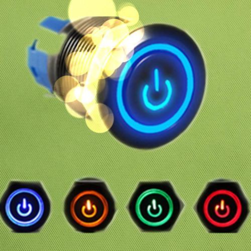 4pcs green yellow blue red 16mm 12v led latching push button power switch for sale