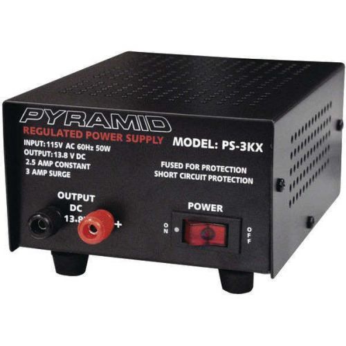 Pyramid ps3kx power supply 3 amp 13.8 volt for 12v dv devices for sale