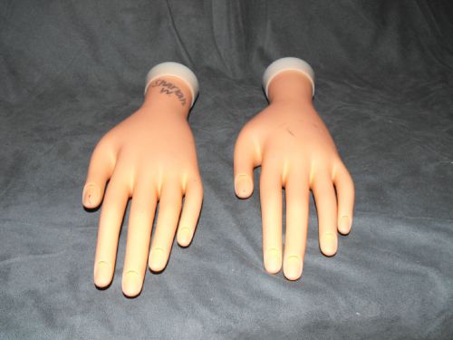 Mannequin hands for practicing manicure