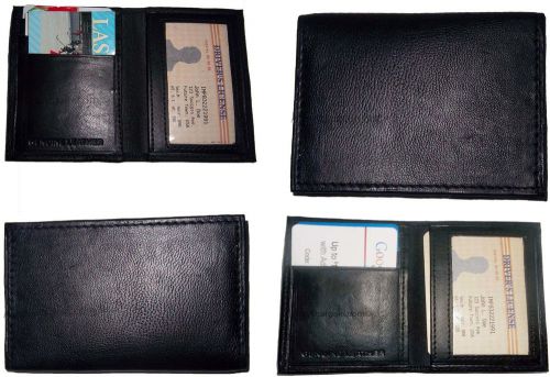 Lot of 4 New Slim Business Credit Card ID card case Black 4 Card holder ID BNWT
