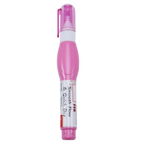 Multipurpose Metal Tip Pink Correction Pen Whitener Fluid Liquid Pens 3 Pack