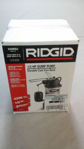 Ridgid 330rsu 1/3 hp durable cast iron base sump pump for sale