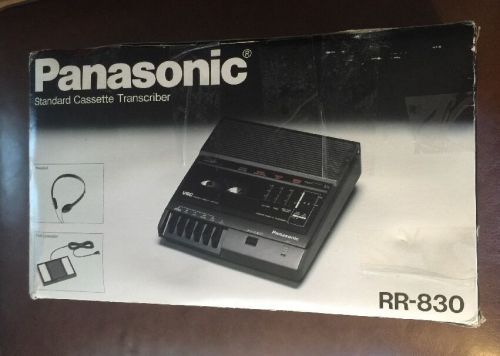 Panasonic RR-830 Standard Cassette Transcriber Recorder/Dictation Machine in Box