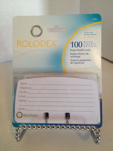 Rolodex Petite Ruled Refill Cards 2-1/4 x 4, 100 Cards per Set (67553 ) NEW