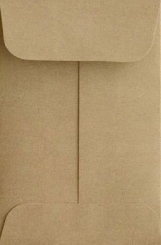 LUXPaper #1 Coin Envelopes (2 1/4 x 3 1/2) - 100% Recycled - Grocery Bag Brown