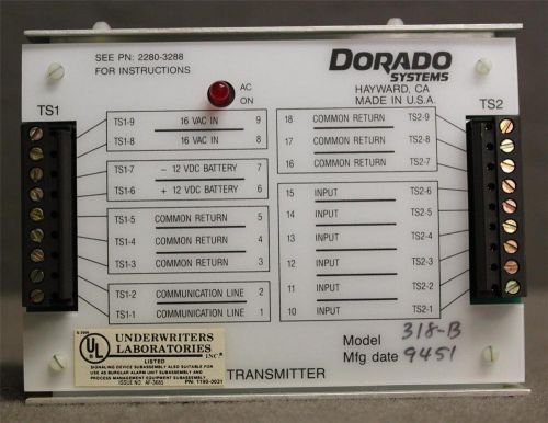 Dorado Security System Transmitter Model No. 3140-318 B