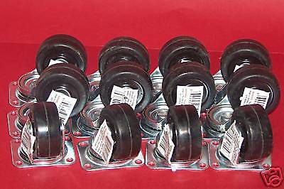 24 pc 2&#034; caster wheels with swivel base rubber wheels for sale
