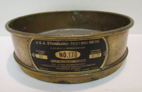 U.s.a. standard testing sieve no. 170 - opening 90mm/.0035&#034; brass colored for sale