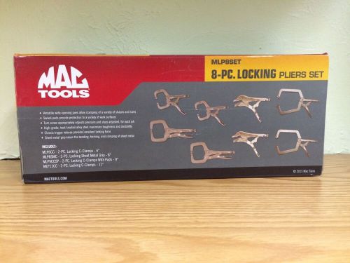 NEW AUTHENTIC MAC TOOLS MLP8SET 8 PC LOCKING PLIERS SET