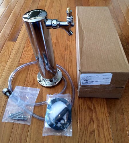 NEW MicroMatic 3&#034; Column Draft Beer Tower, Polished Stainless Steel- 1 Faucet