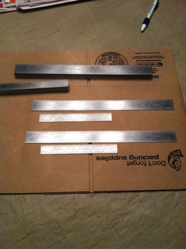 Fowler 12&#034; &amp; 6&#034; rigid ruler rule aviation aircraft 52-339-012 4r &amp; 52-339-006 4r for sale